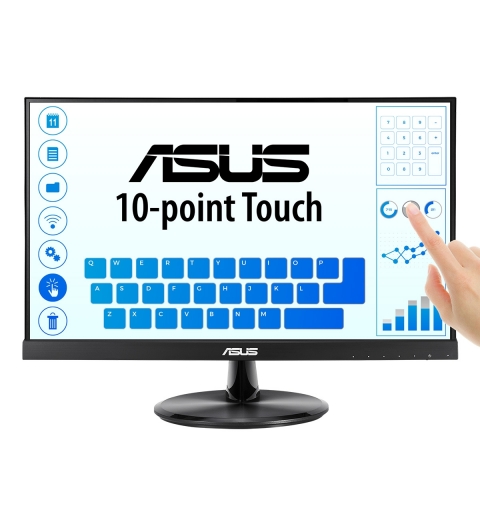 ASUS VT229H pantalla para PC 54,6 cm (21.5") 1920 x 1080 Pixeles Full HD LED Pantalla táctil Negro