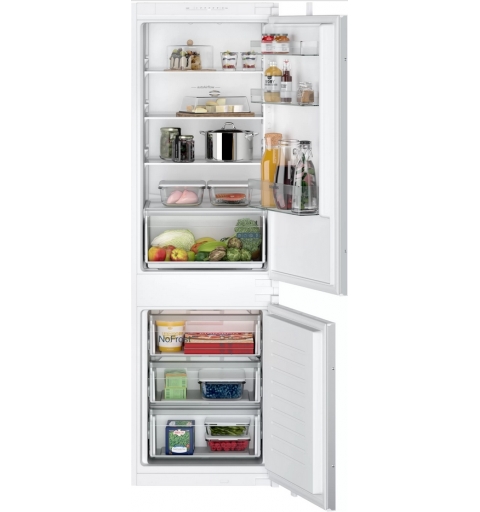 Siemens iQ100 KI86NNSE0 nevera y congelador Integrado 260 L E Blanco