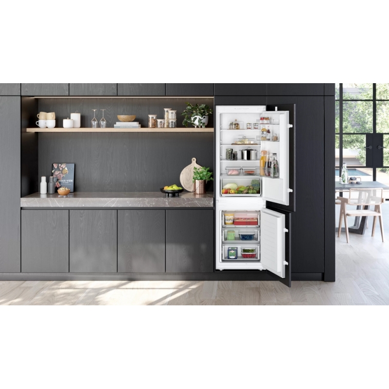 Siemens iQ100 KI86NNSE0 nevera y congelador Integrado 260 L E Blanco