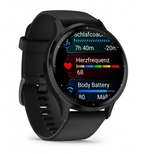 Garmin Venu 3 3,56 cm (1.4") AMOLED 45 mm Digitale 454 x 454 Pixel Touch screen Nero Wi-Fi GPS (satellitare)