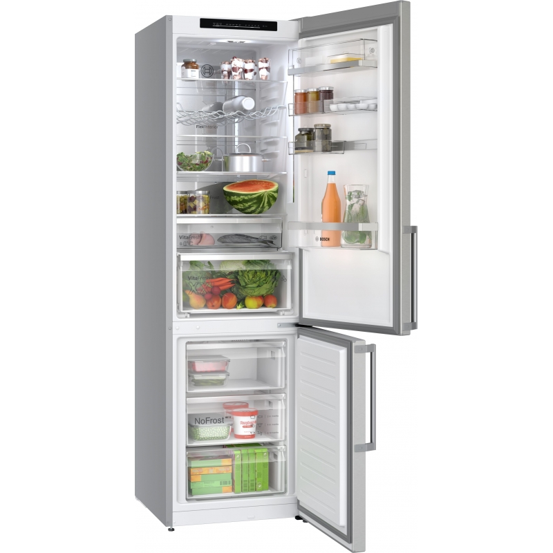 Bosch Serie 6 KGN39AIAU , Frigorifero combinato da libera installazione, 203 x 60 cm, Acciaio spazzolato anti-impronta Classe A