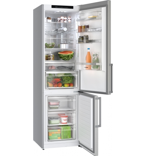 Bosch Serie 6 KGN39AIAU , Frigorifero combinato da libera installazione, 203 x 60 cm, Acciaio spazzolato anti-impronta Classe A