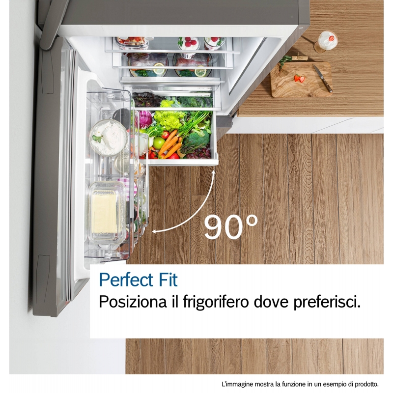 Bosch Serie 6 KGN39AIAU , Frigorifero combinato da libera installazione, 203 x 60 cm, Acciaio spazzolato anti-impronta Classe A