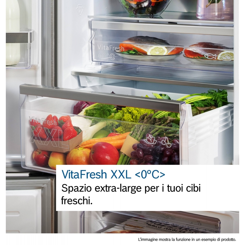 Bosch Serie 6 KGN39AIAU , Frigorifero combinato da libera installazione, 203 x 60 cm, Acciaio spazzolato anti-impronta Classe A