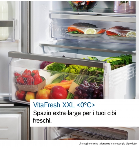 Bosch Serie 6 KGN39AIAU , Frigorifero combinato da libera installazione, 203 x 60 cm, Acciaio spazzolato anti-impronta Classe A