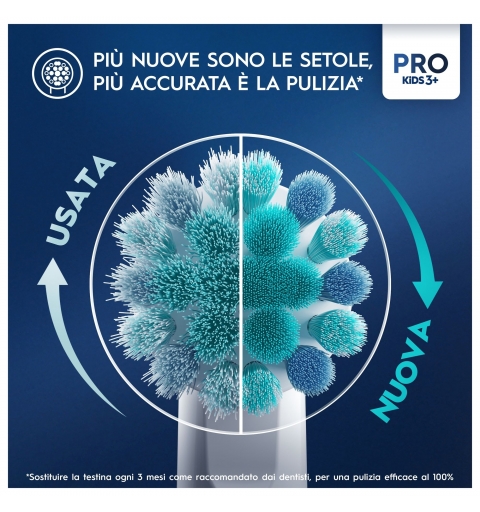 Oral-B Vitality Pro Kids Spiderman Kind Rotierende-vibrierende Zahnbürste Blau, Rot