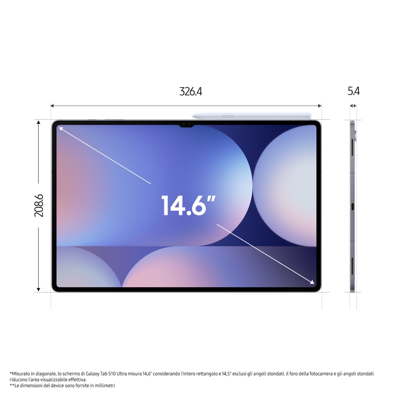 Samsung Galaxy S10 Ultra 256 GB 37,1 cm (14.6") 12 GB Android 14 Gris