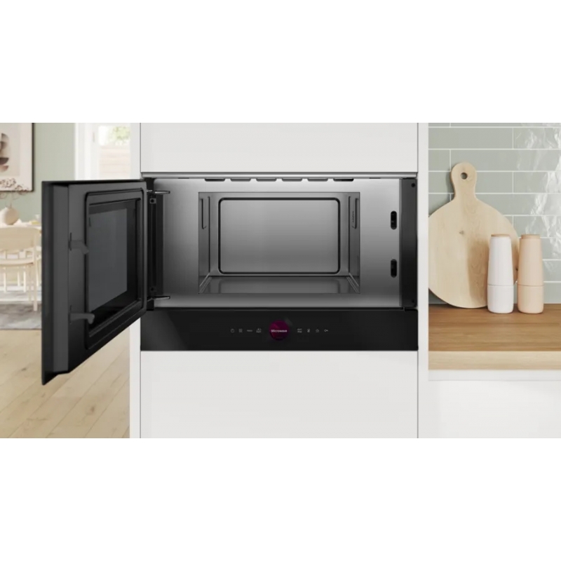 Bosch Serie 8 BFL7221B1 micro-onde Noir Micro-onde simple Intégré 21 L 900 W