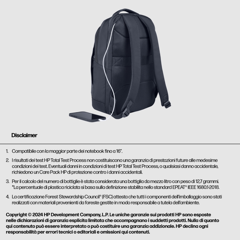 HP Mochila para portátil Everyday de 16 pulgadas