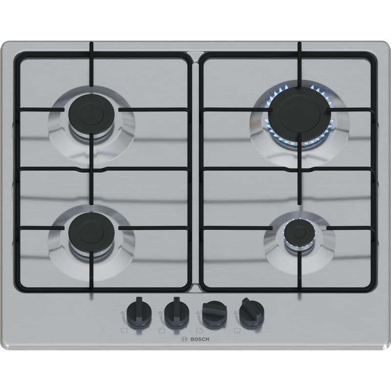 Bosch Serie 4 PGP6B5K85 hobs Acero inoxidable Integrado 58 cm Encimera de gas 4 zona(s)