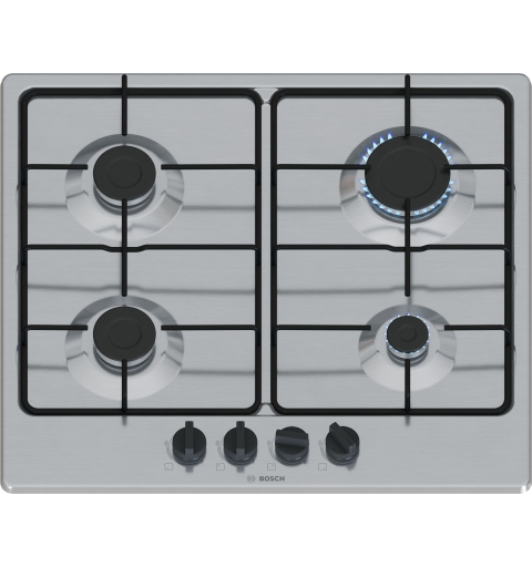 Bosch Serie 4 PGP6B5K85 plaque Acier inoxydable Intégré 58 cm Gaz 4 zone(s)