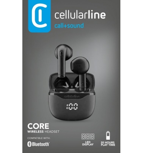 Cellularline 8018080490576 Auriculares Inalámbrico Dentro de oído Llamadas Música USB Tipo C Bluetooth Negro