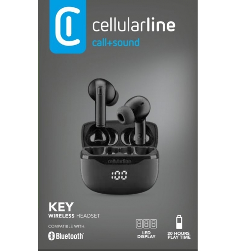 Cellularline 8018080490613 Headset Wireless In-ear Calls Music Bluetooth Black