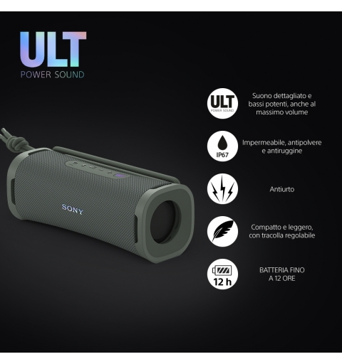 Sony ULT FIELD 1 - Wireless Bluetooth Portable Speaker with ULT POWER SOUND, Powerful Bass, IP67, Waterproof, Dustproof,
