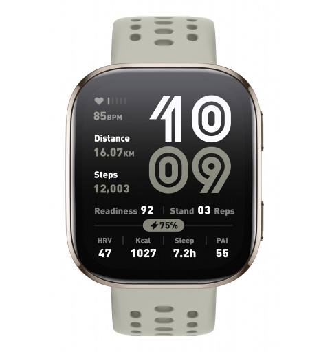 Amazfit Bip 6 Stone 5 cm (1.97") AMOLED Digital 390 x 450 pixels Touchscreen Gold GPS (satellite)
