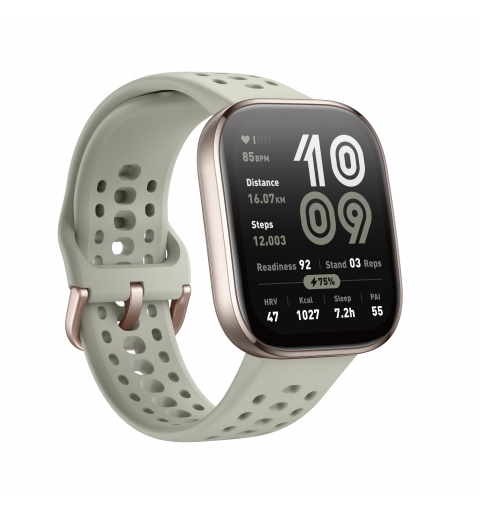 Amazfit Bip 6 Stone 5 cm (1.97") AMOLED Digital 390 x 450 pixels Touchscreen Gold GPS (satellite)