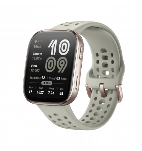 Amazfit Bip 6 Stone 5 cm (1.97") AMOLED Digital 390 x 450 pixels Touchscreen Gold GPS (satellite)
