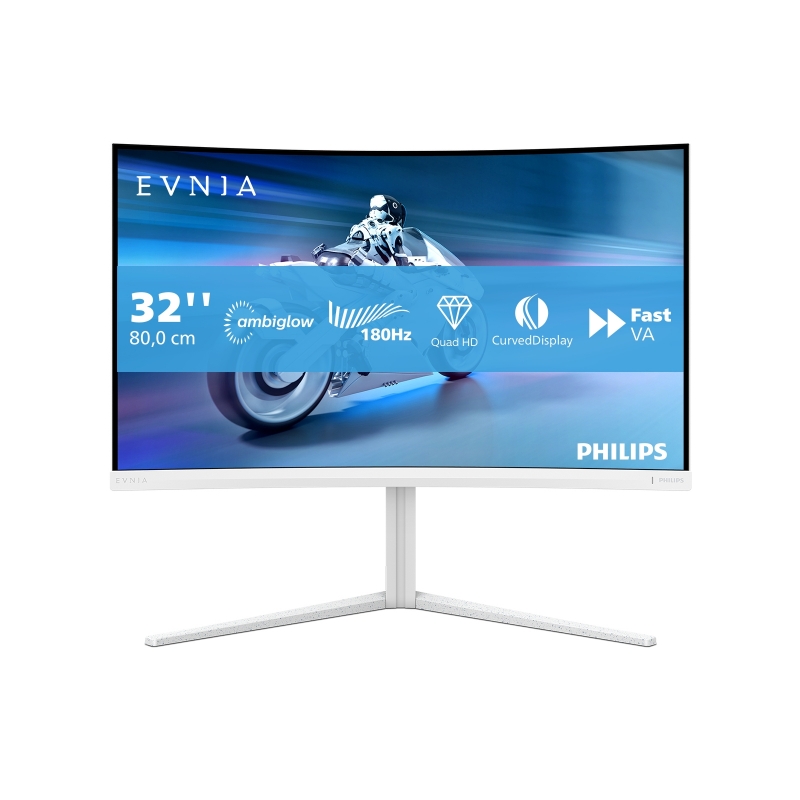 Philips Evnia 5000 32M2C5501 00 écran plat de PC 81,3 cm (32") 1920 x 1080 pixels Full HD LCD Blanc