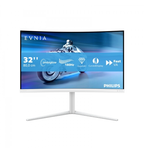 Philips Evnia 5000 32M2C5501 00 écran plat de PC 81,3 cm (32") 1920 x 1080 pixels Full HD LCD Blanc