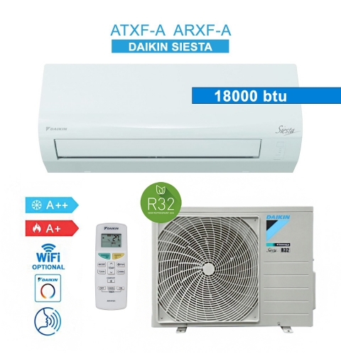 Daikin ATXF50A ARXF50A Air Conditioner 18000BTU 5KW Siesta Pro Era 2024 A++/A+ Wifi Ready Inverter R32