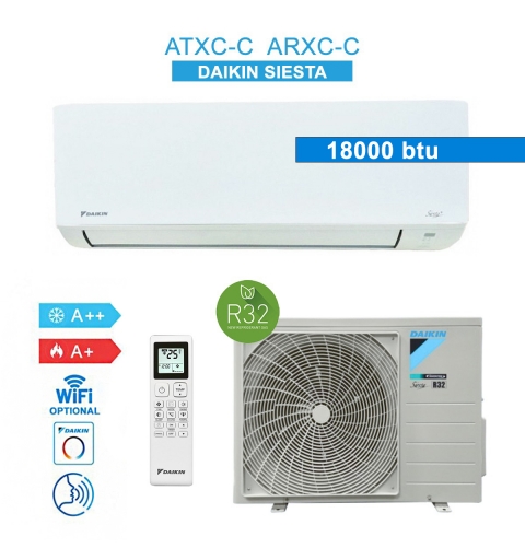 Daikin ATXC50C ARXC50C Air Conditioner 18000Btu 5KW Siesta 2021 A++/A+ Wifi Ready Inverter R32