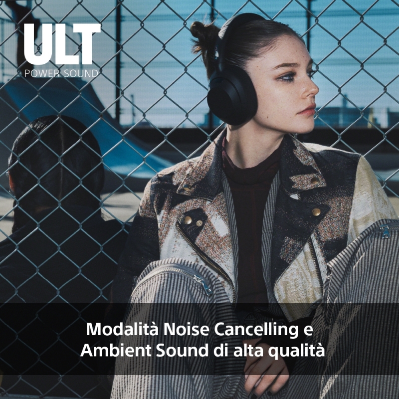 Sony ULT WEAR - Cuffie Bluetooth Wireless con ULT POWER SOUND, bassi profondi, Noise Cancelling, ottima qualità delle chiamate,