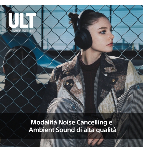 Sony ULT WEAR - Cuffie Bluetooth Wireless con ULT POWER SOUND, bassi profondi, Noise Cancelling, ottima qualità delle chiamate,