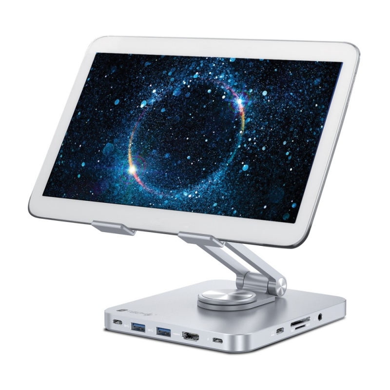 Techly ICA-TBL DOCK81 Support de livres Support pour tablette Argent