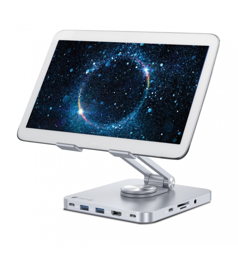 Techly ICA-TBL DOCK81 Support de livres Support pour tablette Argent