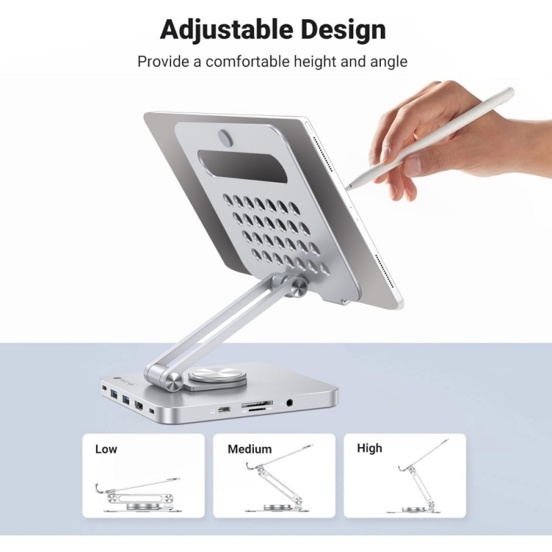 Techly ICA-TBL DOCK81 laptop-ständer Tablet-Ständer Silber