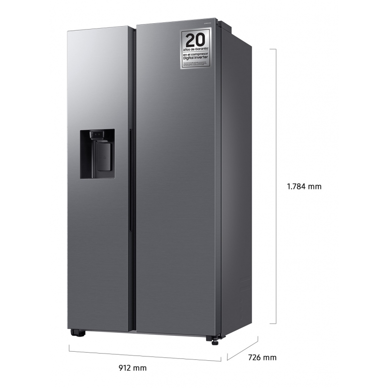 Samsung RS70F64KET frigo américain Pose libre 640 L E Acier inoxydable