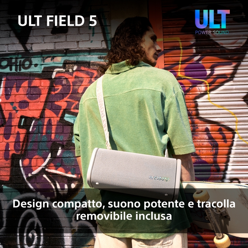 Sony Ult Field 5 Altoparlante portatile stereo Bianco