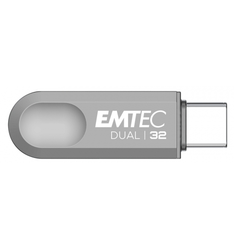Emtec D280 Dual unidad flash USB 32 GB USB Type-A USB Type-C 3.2 Gen 1 (3.1 Gen 1) Plata