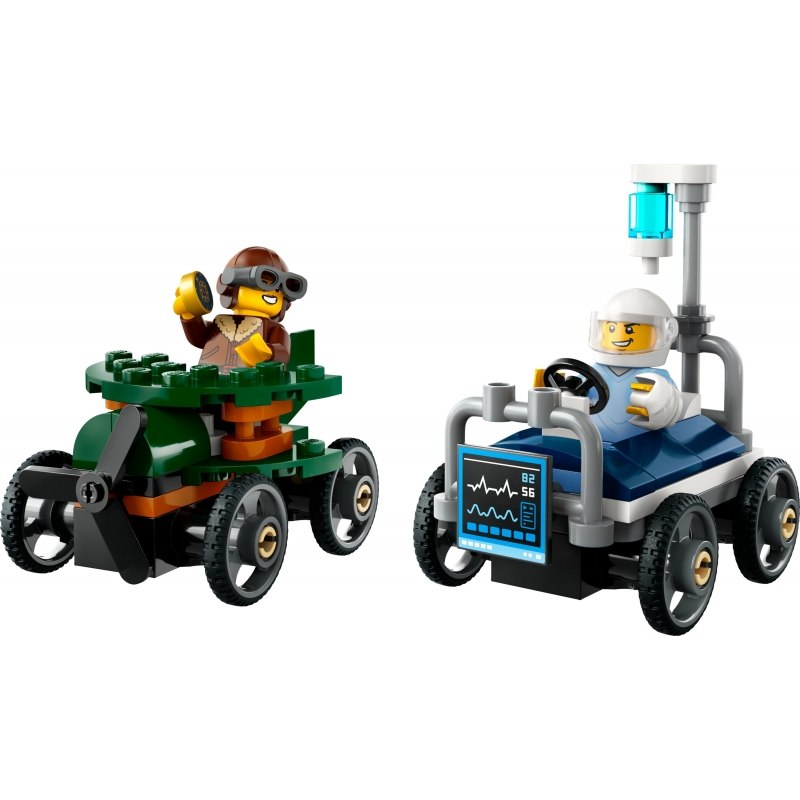 LEGO Pack de bolides de course avion contre lit d'hôpital