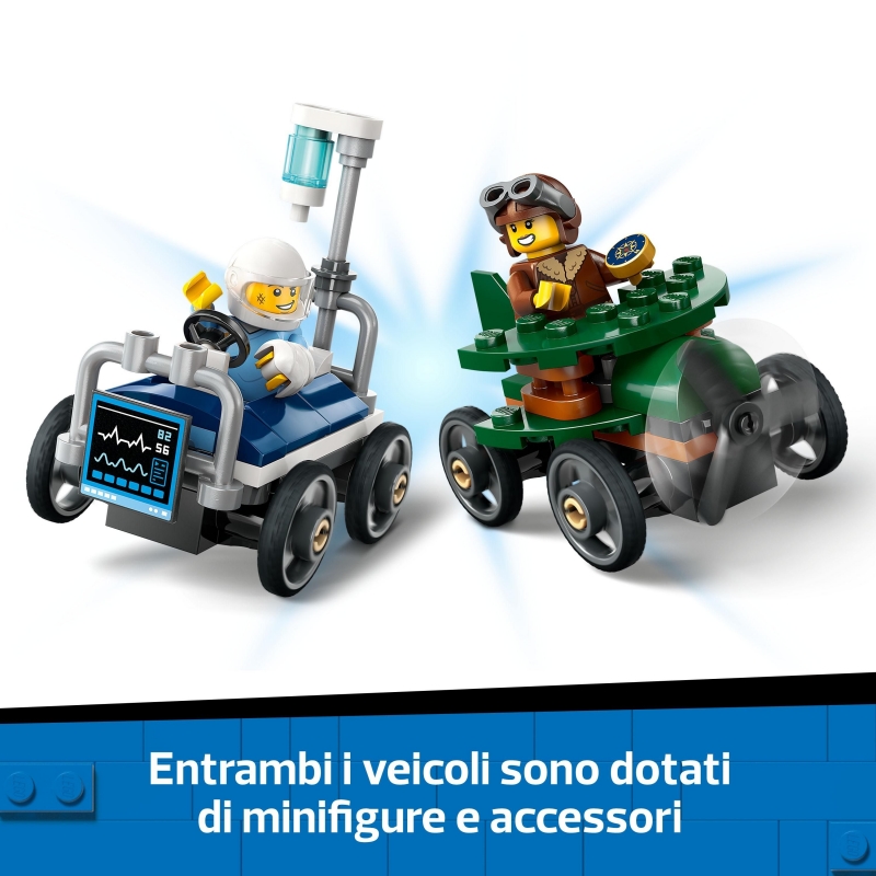 LEGO Pack veicoli da corsa aereo contro letto d’ospedale