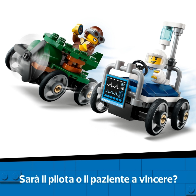 LEGO Pack veicoli da corsa aereo contro letto d’ospedale