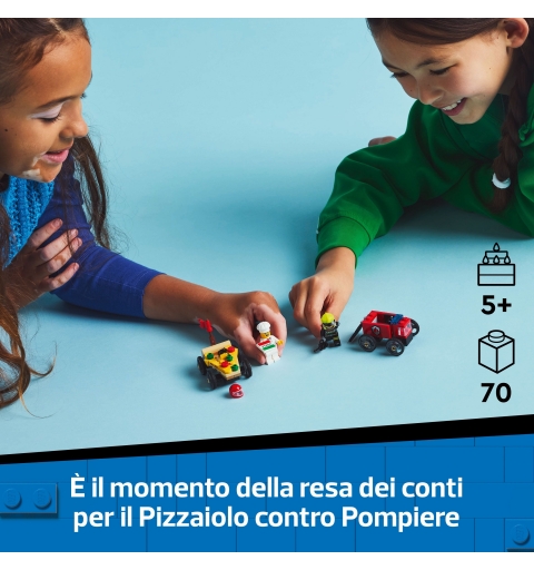 LEGO Pizza vs. Fire Truck Race Car Pack
