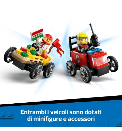 LEGO Pizza vs. Fire Truck Race Car Pack