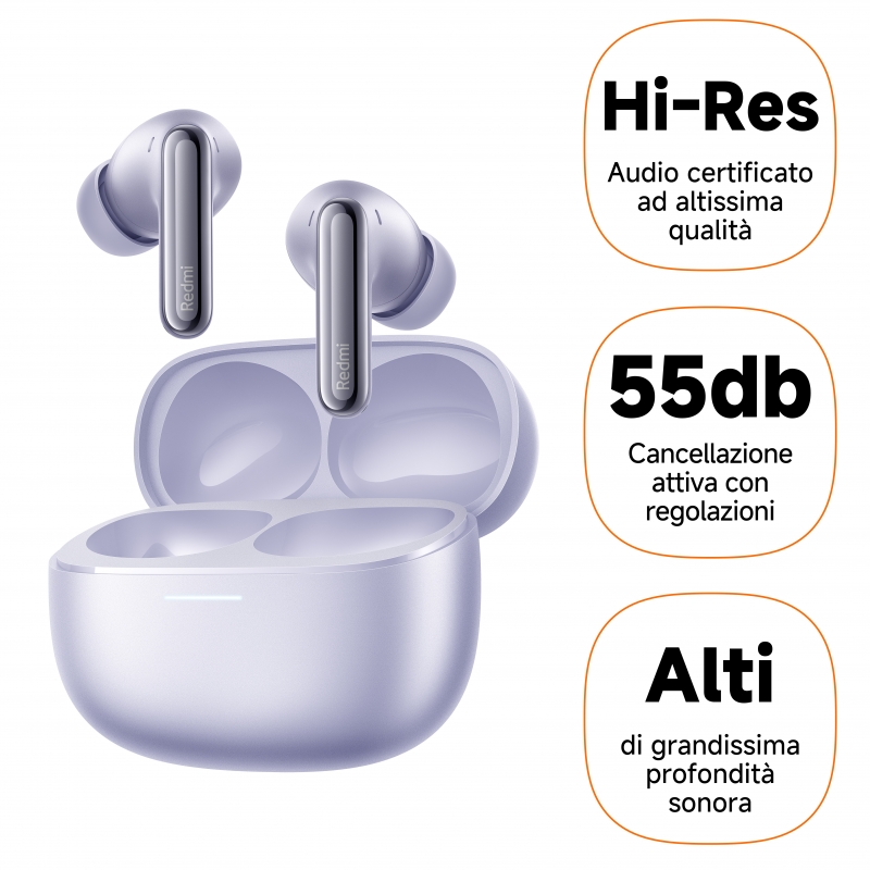Xiaomi Redmi Buds 6 Pro Auriculares Inalámbrico Dentro de oído Llamadas Música Bluetooth Lavanda, Púrpura