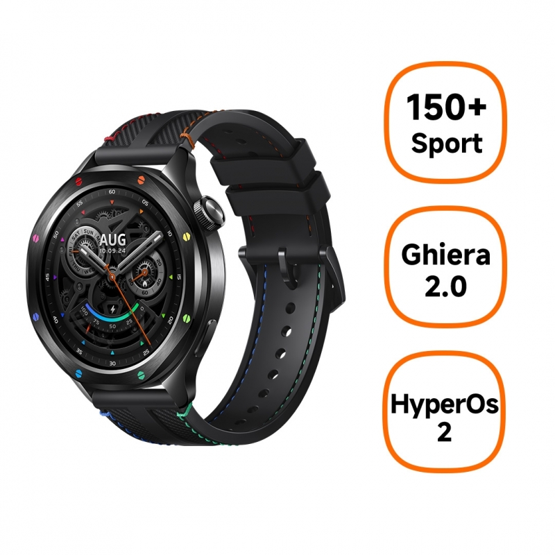 Xiaomi Watch S4 rainbow 3,63 cm (1.43") AMOLED Digital 466 x 466 Pixeles Pantalla táctil Negro, Multi