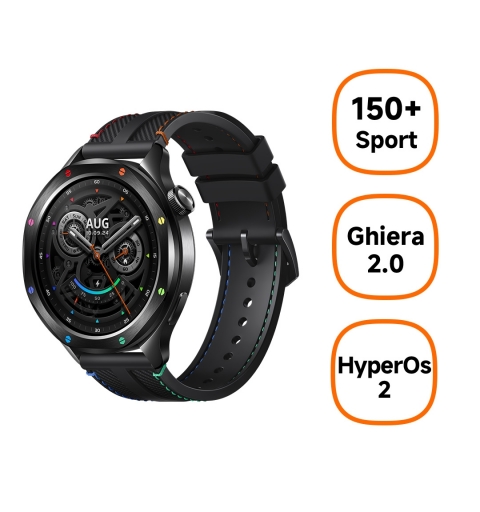 Xiaomi Watch S4 rainbow 3,63 cm (1.43") AMOLED Digitale 466 x 466 Pixel Touch screen Nero, Multi