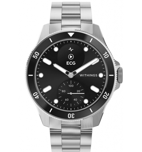 Withings ScanWatch Nova 1,6 cm (0.63") OLED 42 mm Hybrid Schwarz, Edelstahl GPS
