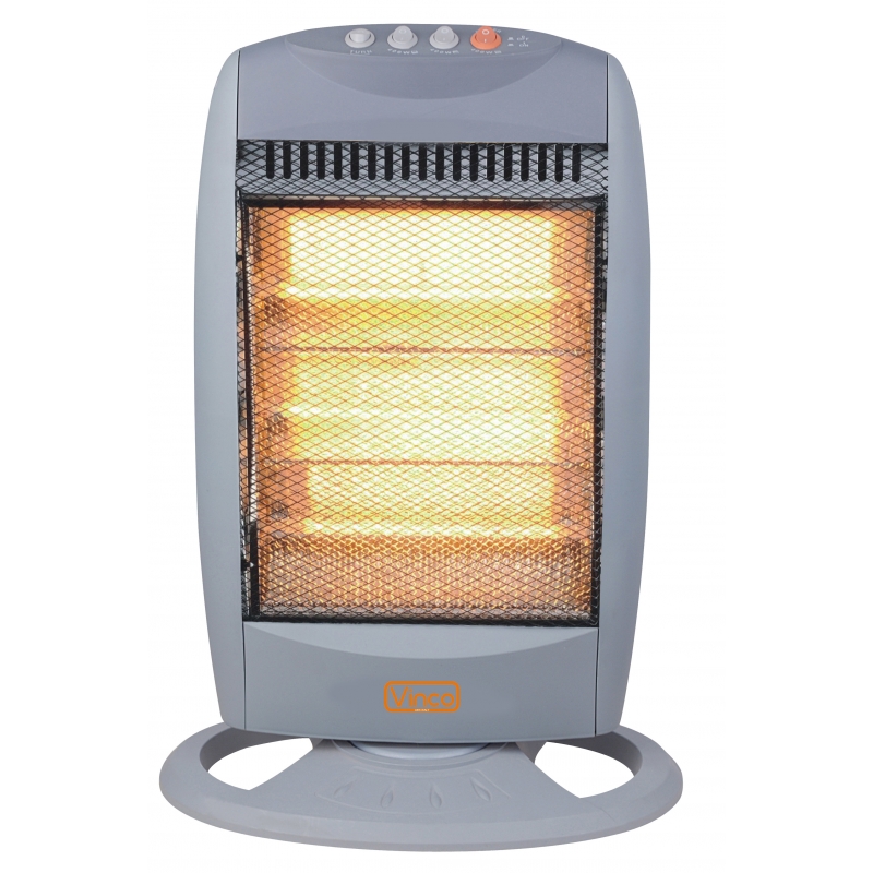 Vinco 70104 Elektrische Raumheizung Drinnen Grau 1200 W Elektrischer Halogen-Raumheizer