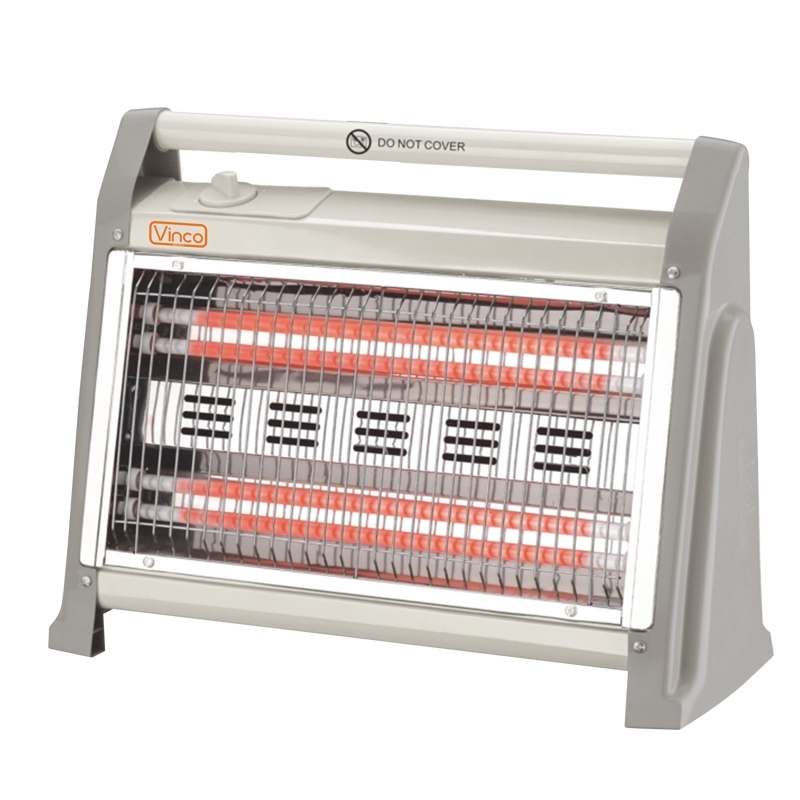 Vinco 70157 Elektrische Raumheizung Drinnen Grau, Weiß 1600 W Elektrischer Quarz-Raumheizer