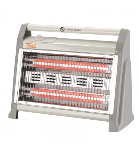 Vinco 70157 Elektrische Raumheizung Drinnen Grau, Weiß 1600 W Elektrischer Quarz-Raumheizer