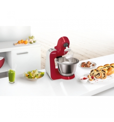 Bosch MUM58720 robot da cucina 1000 W 3,9 L Grigio, Rosso, Acciaio inox