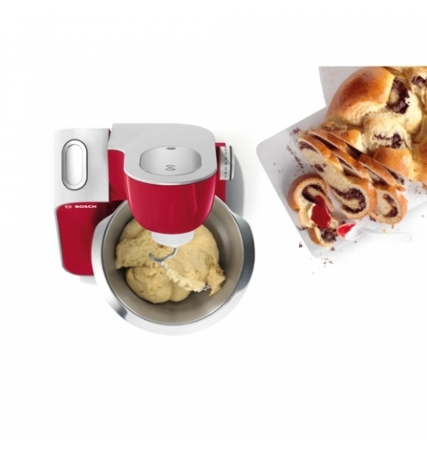 Bosch MUM58720 robot da cucina 1000 W 3,9 L Grigio, Rosso, Acciaio inox