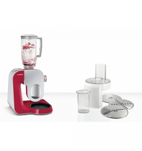 Bosch MUM58720 robot da cucina 1000 W 3,9 L Grigio, Rosso, Acciaio inox
