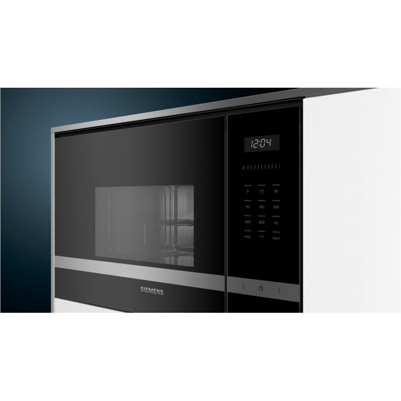 Siemens iQ500 BE525LMS0 microwave Black, Stainless steel Combination microwave Built-in 20 L 800 W