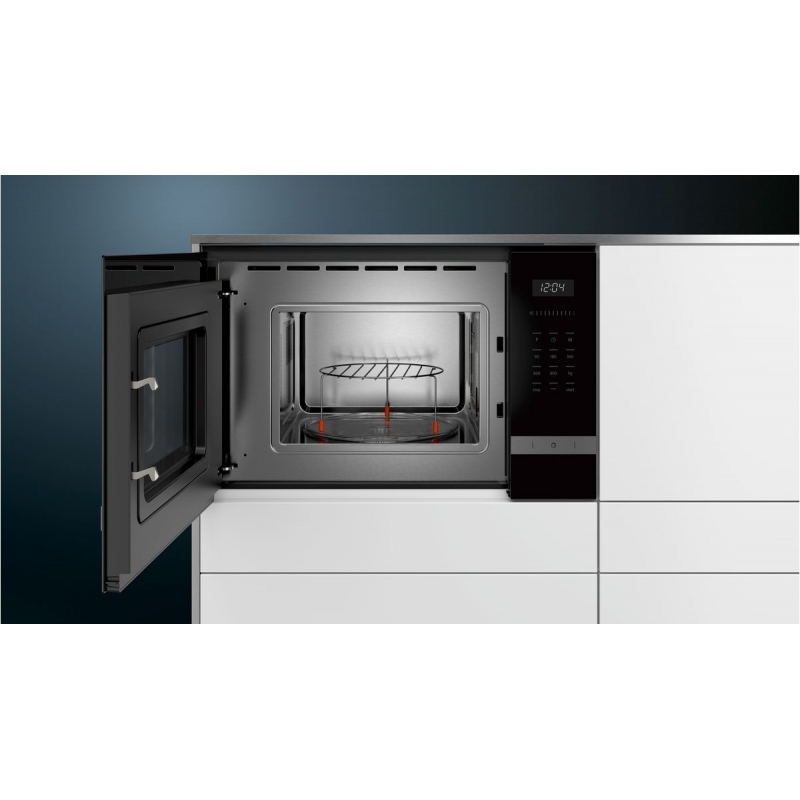 Siemens iQ500 BE525LMS0 microwave Black, Stainless steel Combination microwave Built-in 20 L 800 W